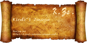 Kinál Zsuzsa névjegykártya